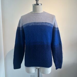 COS Men's Blue and Gray Crewneck Sweater